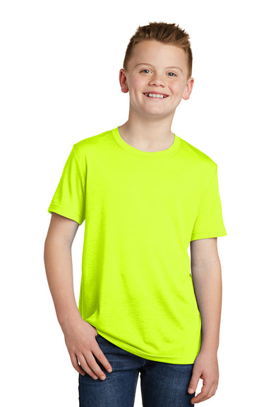 Sport-Tek YST450 Youth Competitor Moisture Wicking Short Sleeve Crewneck T-Shirt Neon Yellow Front