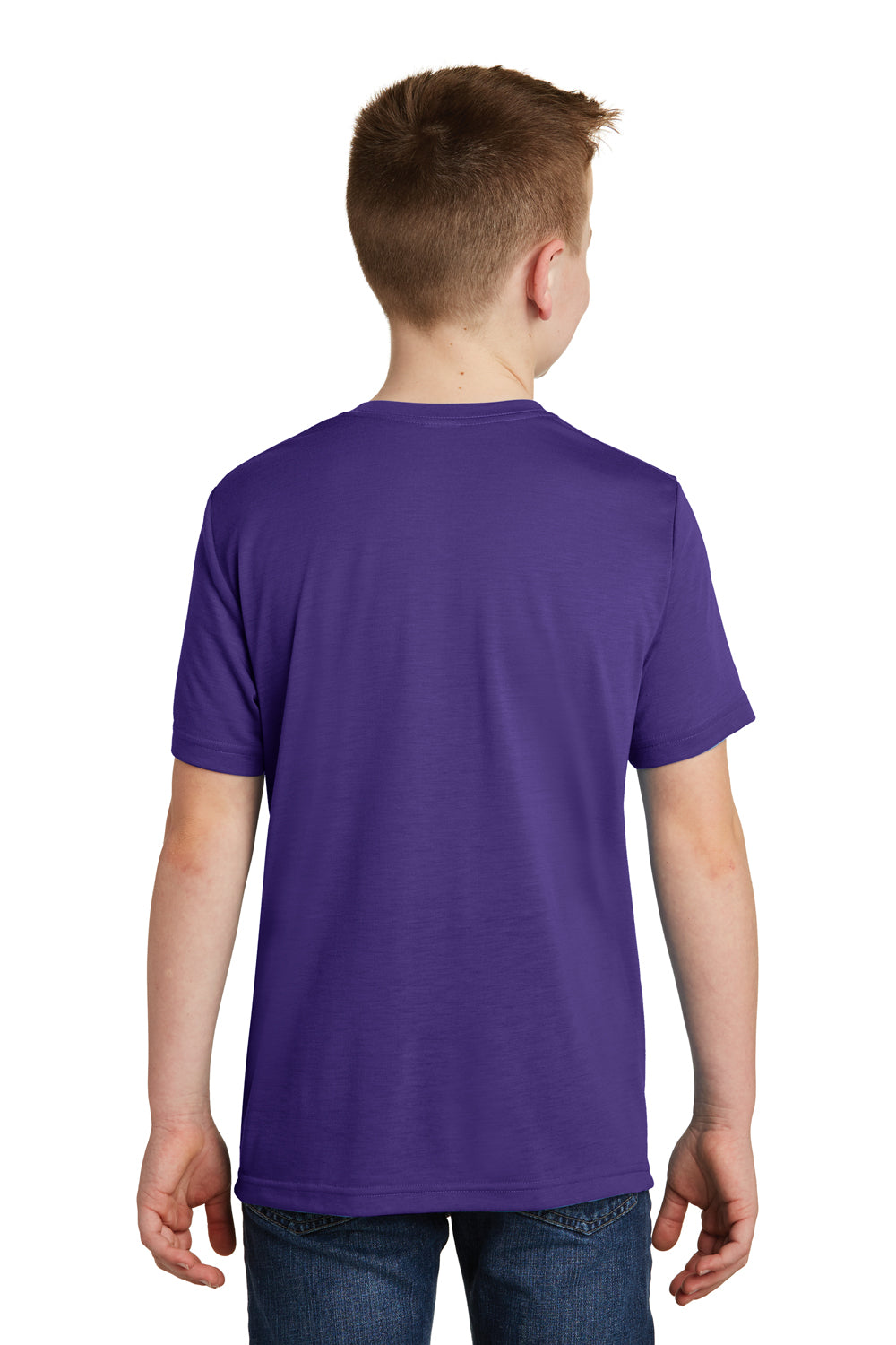 Sport-Tek YST450 Youth Competitor Moisture Wicking Short Sleeve Crewneck T-Shirt Purple Back