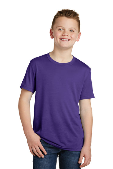 Sport-Tek YST450 Youth Competitor Moisture Wicking Short Sleeve Crewneck T-Shirt Purple Front