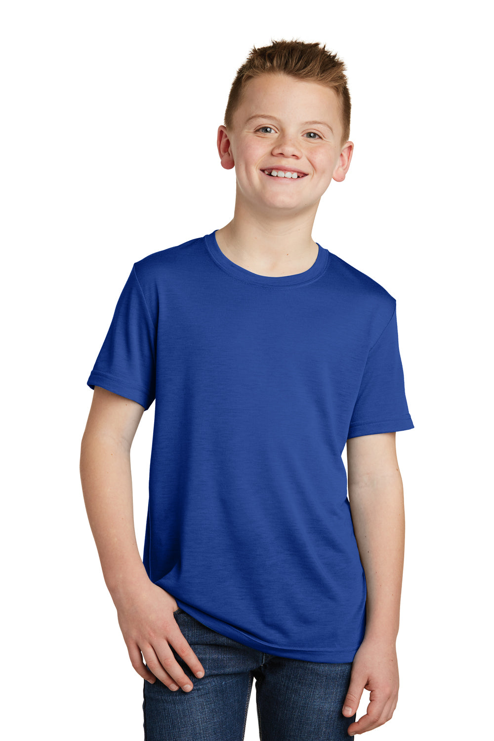 Sport-Tek YST450 Youth Competitor Moisture Wicking Short Sleeve Crewneck T-Shirt Royal Blue Front
