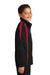 Sport-Tek YST60 Youth Water Resistant Full Zip Jacket Black/Red Side