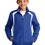 Sport-Tek Youth Water Resistant Full Zip Jacket - True Royal Blue/White