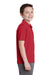 Sport-Tek YST640 Youth RacerMesh Moisture Wicking Short Sleeve Polo Shirt Red Side