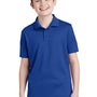 Sport-Tek Youth RacerMesh Moisture Wicking Short Sleeve Polo Shirt - True Royal Blue