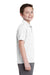 Sport-Tek YST640 Youth RacerMesh Moisture Wicking Short Sleeve Polo Shirt White Side
