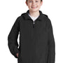 Sport-Tek Youth Water Resistant Full Zip Hooded Jacket - Black
