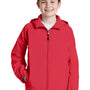 Sport-Tek Youth Water Resistant Full Zip Hooded Jacket - True Red