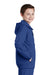 Sport-Tek YST73 Youth Water Resistant Full Zip Hooded Jacket Royal Blue Side