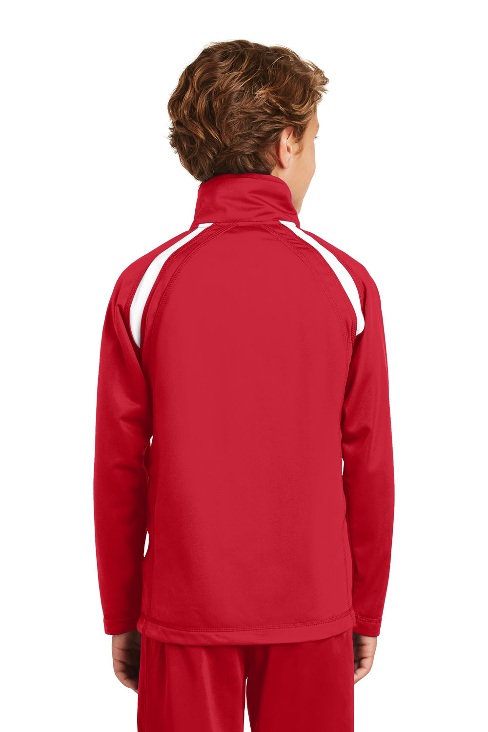 Sport-Tek YST90 Youth Full Zip Track Jacket Red Back