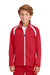 Sport-Tek YST90 Youth Full Zip Track Jacket Red Front
