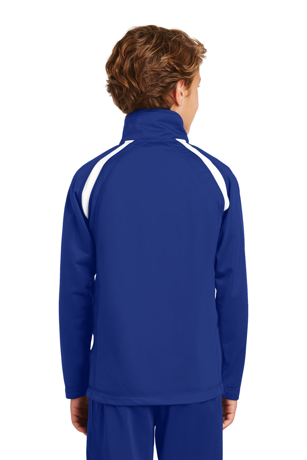Sport-Tek YST90 Youth Full Zip Track Jacket Royal Blue Back