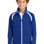 Sport-Tek Youth Full Zip Track Jacket - True Royal Blue/White