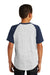Sport-Tek YT201 Youth Short Sleeve Crewneck T-Shirt Heather Grey/Navy Blue Back