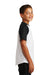 Sport-Tek YT201 Youth Short Sleeve Crewneck T-Shirt White/Black Side