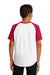 Sport-Tek YT201 Youth Short Sleeve Crewneck T-Shirt White/Red Back
